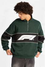 Chandail en coton molletonné à quart de glissière en bloc de couleurs à graphique Formula 1 thumbnail 1