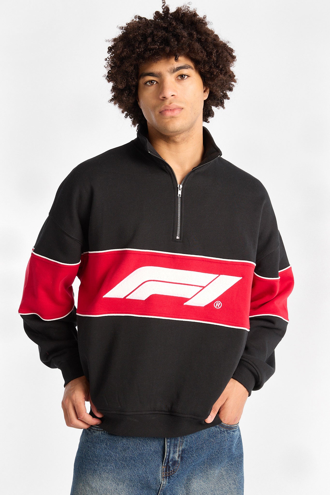 Formula 1 Colour Block Graphic Quarter-Zip Sweatshirt