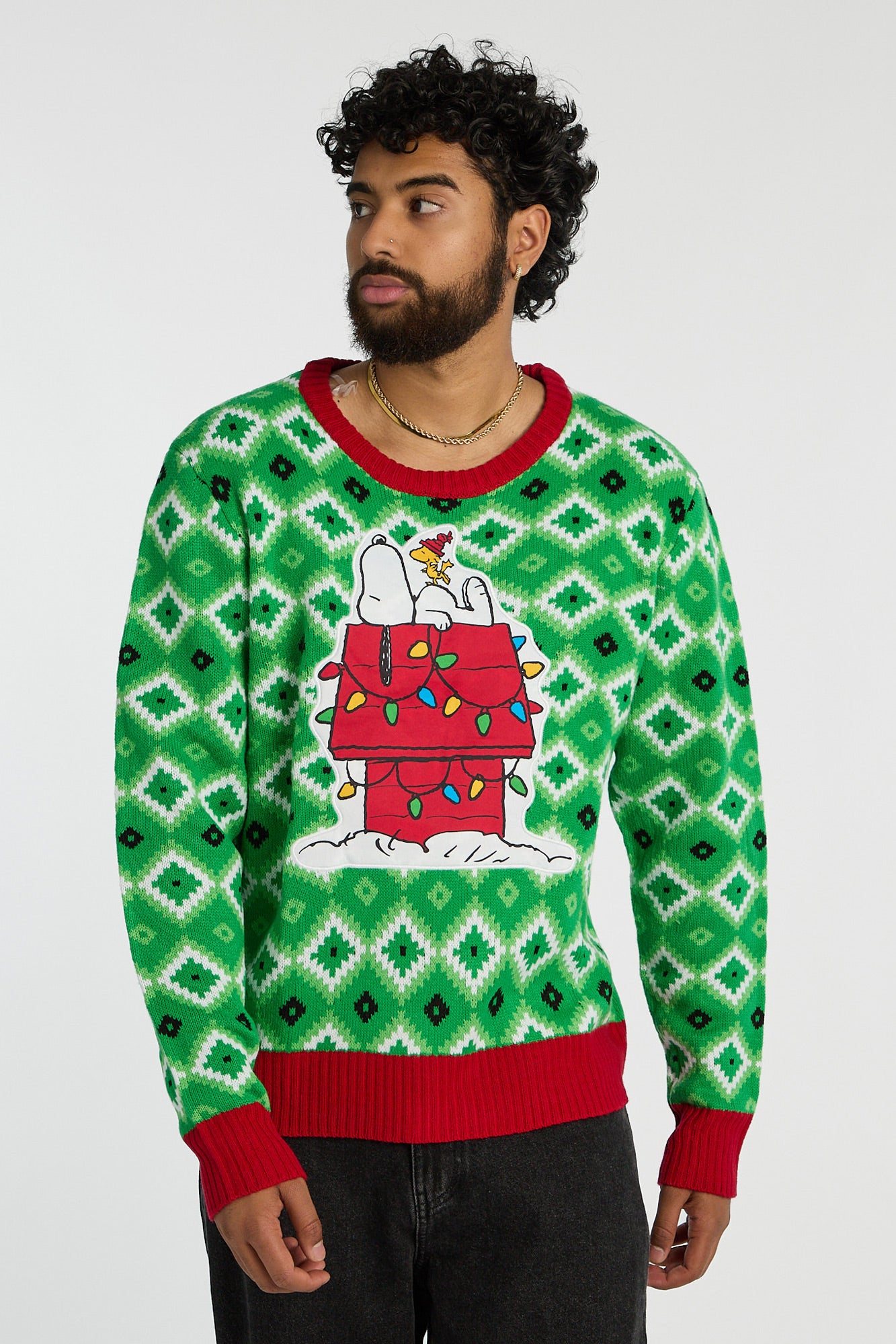 Peanuts Snoopy Christmas Crew Neck Sweater