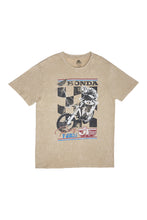 T-shirt délavé acide imprimé graphique Honda Racing thumbnail 1