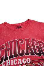 T-shirt délavé acide imprimé graphique Chicago Bulls thumbnail 2