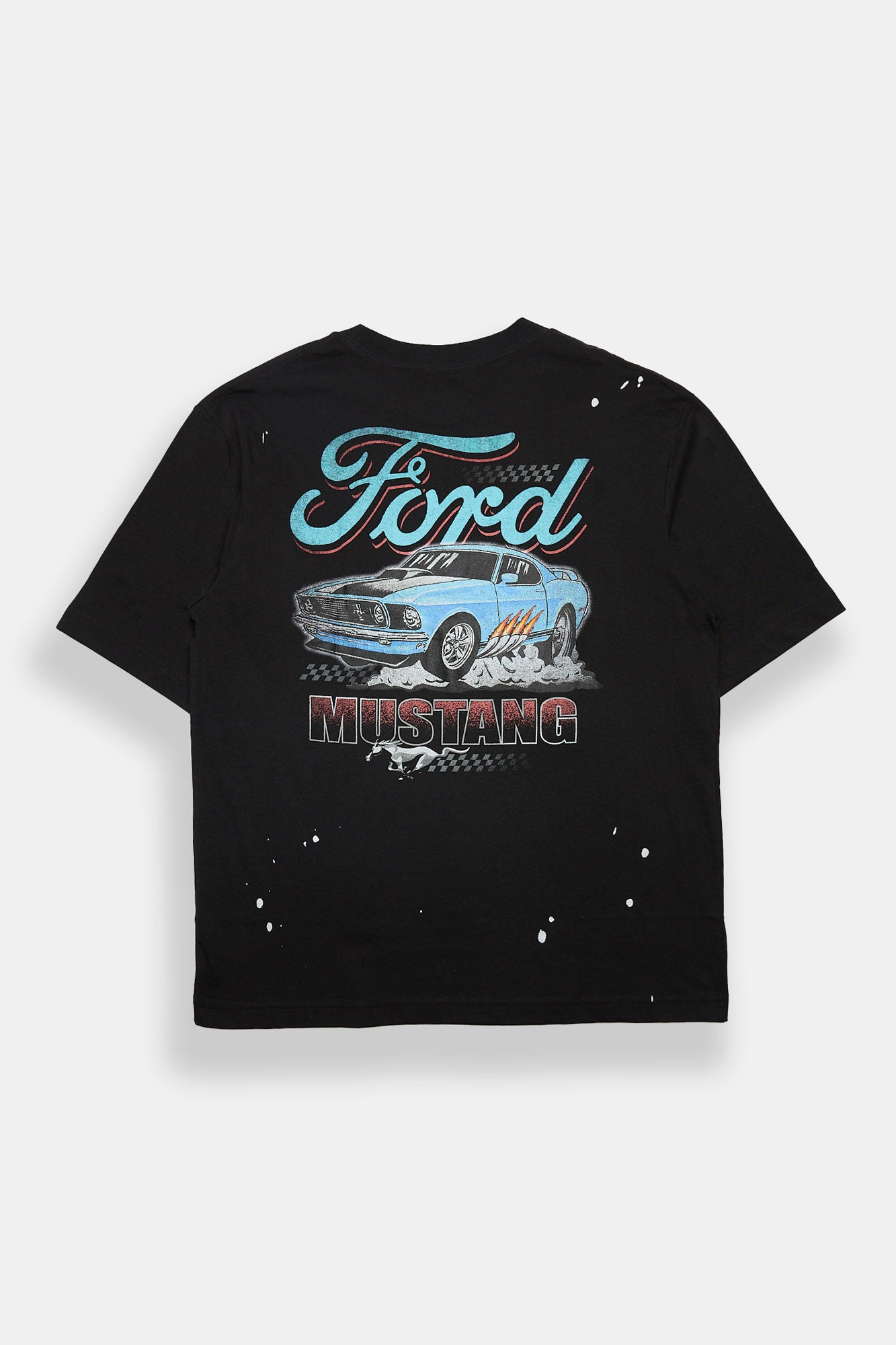 Ford Mustang Splatter Graphic Oversized Tee