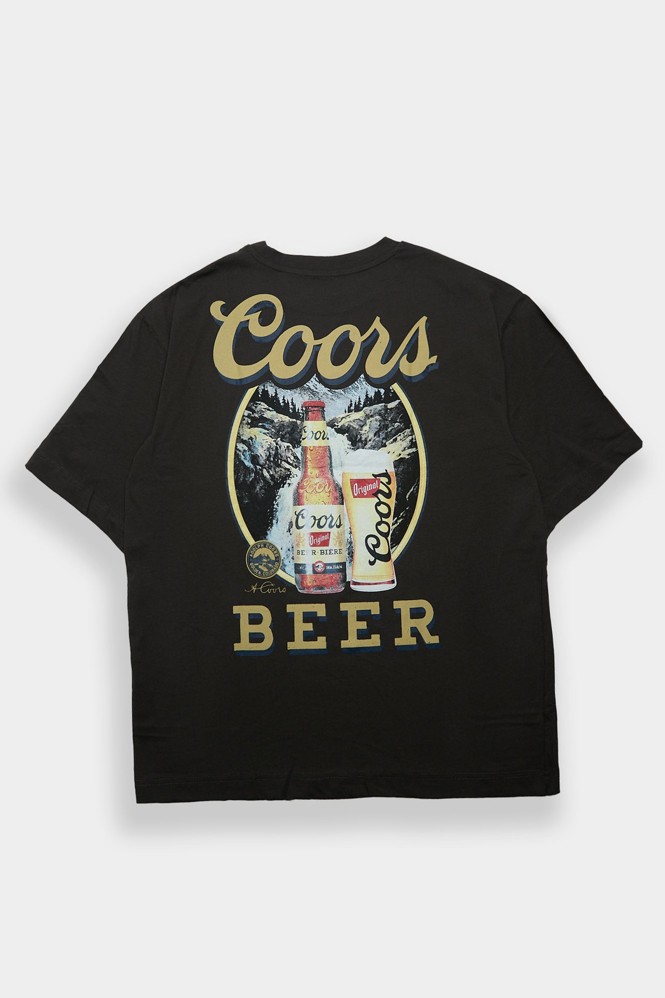 Coors Beer Embroidered Graphic Oversized Tee
