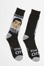 Michael Scott Face Printed Crew Socks thumbnail 1