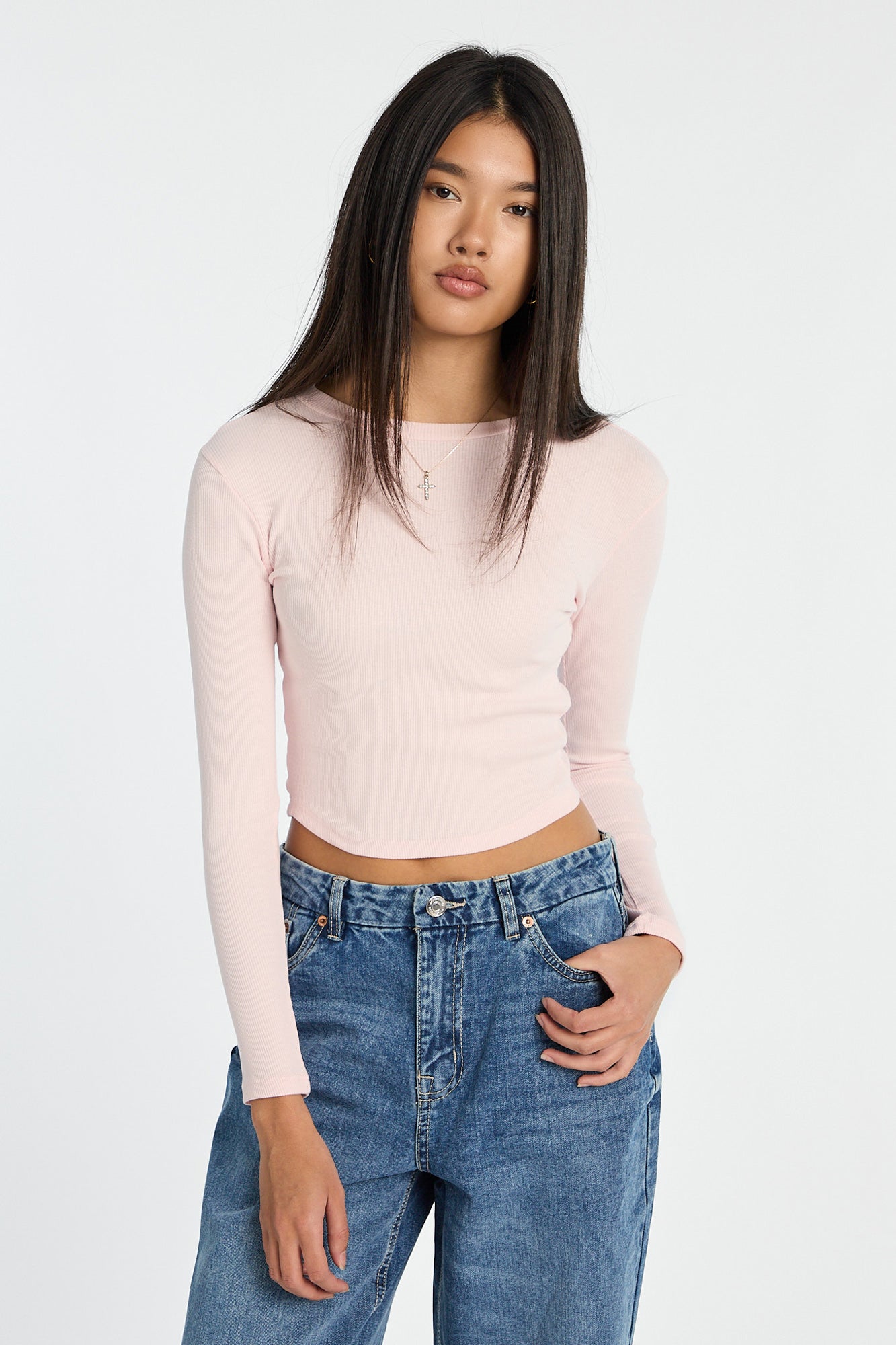 AERO Long Sleeve Crew Neck Baby Tee