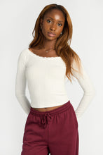 Haut en tricot pointelle à épaules dénudées à manches longues AERO thumbnail 6