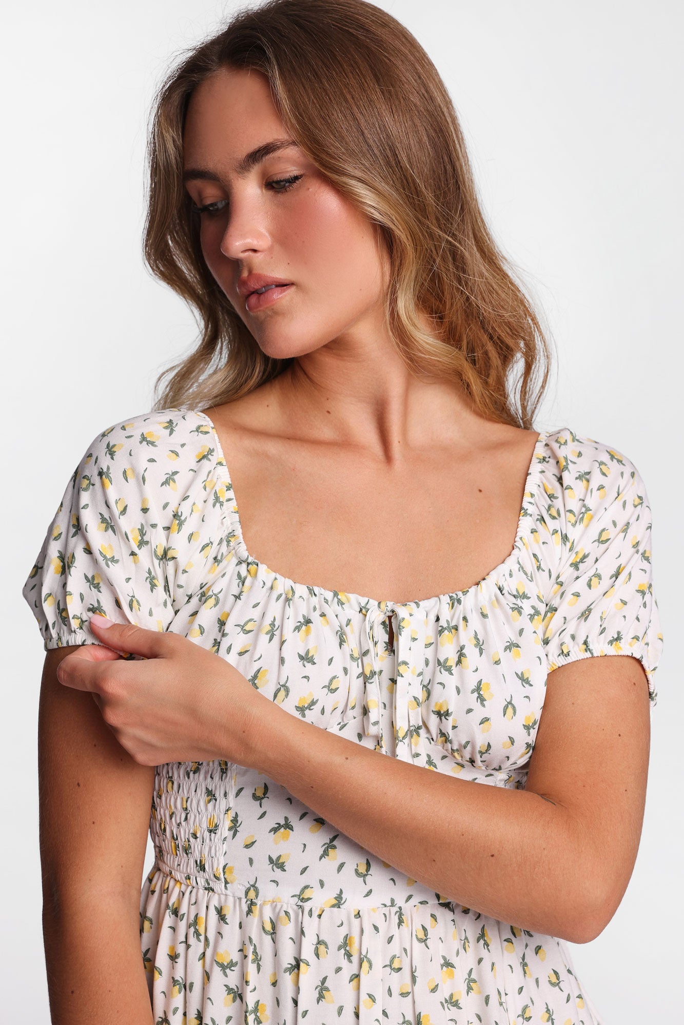 aero midi dress AERO Cap Sleeve Side Smocked Midi Dress – Bluenotes
