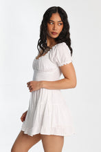 AERO Scoop Neck Fit & Flare Smocked Mini Dress thumbnail 6
