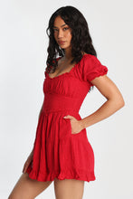 AERO Scoop Neck Fit & Flare Smocked Mini Dress thumbnail 1