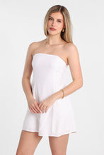AERO Linen-Blend Strapless Mini Dress thumbnail 2