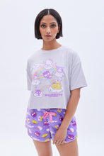 Hello Kitty Rainbow Graphic Plush Pajama Short Set thumbnail 1