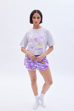 Hello Kitty Rainbow Graphic Plush Pajama Short Set thumbnail 2