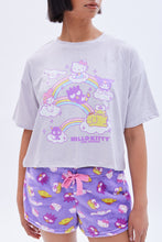 Hello Kitty Rainbow Graphic Plush Pajama Short Set thumbnail 3