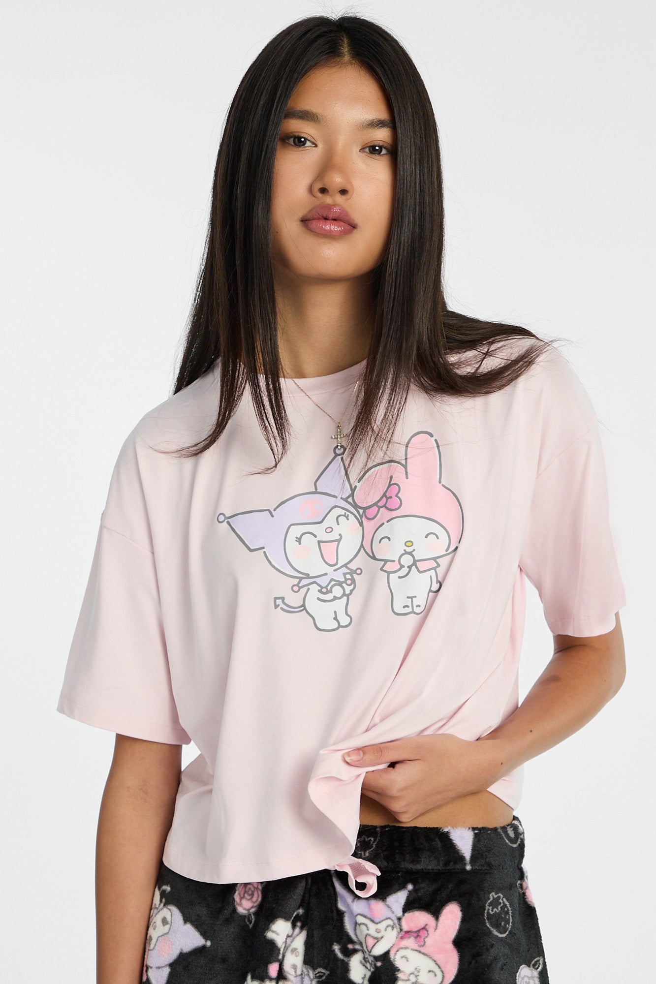 みく② Sanrio Kuromi Sherpa Zip Up Hoodie KU1824-708 | LASR – LA Style Rush