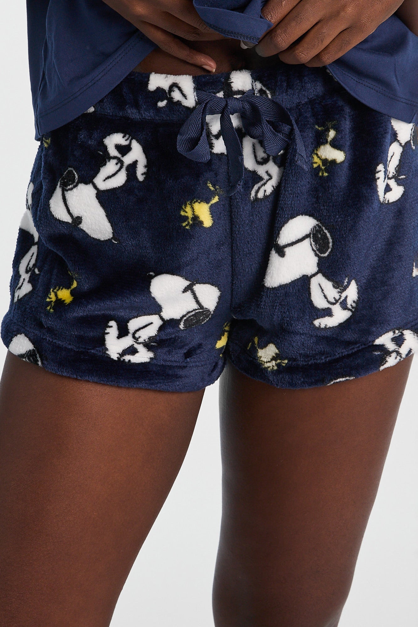 Peanuts Snoopy Pajama Tee & Plush Shorts 2-Piece Set – Bluenotes