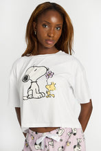 Peanuts Snoopy Flower Super Soft Pajama Tee And Velour Pajama Pants 2-Piece Set thumbnail 2