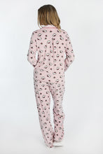 Hello Kitty Cherry Velour Pajama Dad Shirt And Pants 2-Piece Set thumbnail 3