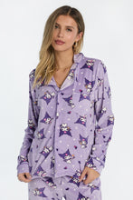 Kuromi Velour Pajama Dad Shirt And Pants 2-Piece Set thumbnail 3
