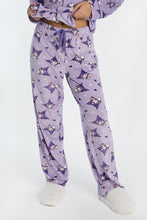 Kuromi Velour Pajama Dad Shirt And Pants 2-Piece Set thumbnail 4