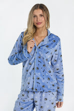 Cookie Monster Velour Pajama Dad Shirt And Pants 2-Piece Set thumbnail 3