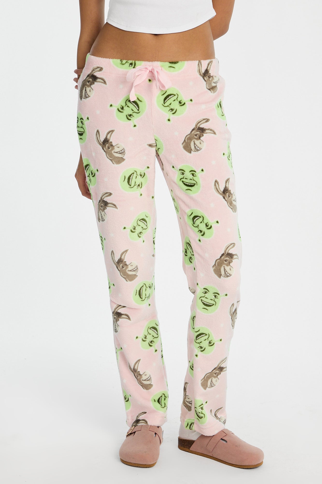 Pantalon pyjama pelucheux imprimé Shrek