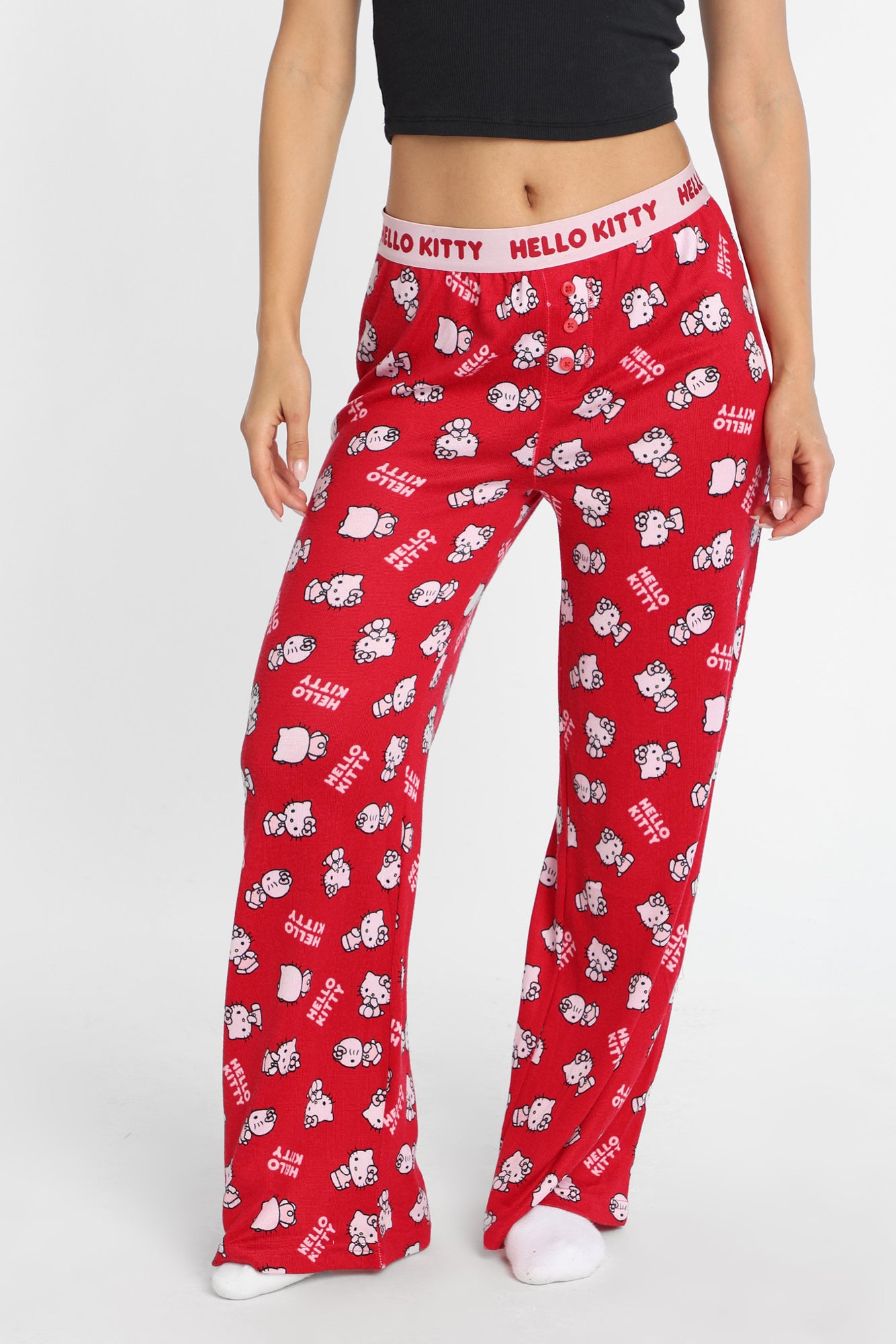 Pantalon pyjama super doux style boxeur imprimé Hello Kitty