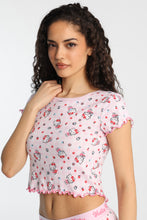 Hello Kitty Flowers Super Soft Pajama Tee And Boxer Shorts 2-Piece Set thumbnail 6