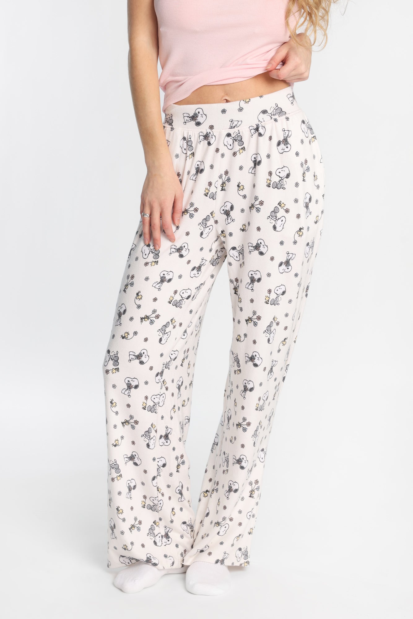 Peanuts Flower Super Soft Wide Leg Pajama Pants