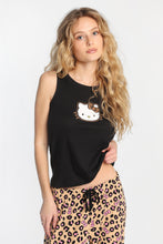 Hello Kitty Leopard Ribbed Pajama Tank Top And Pants 2-Piece Set thumbnail 4