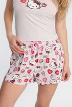 Ensemble camisole et shorts pyjama super doux imprimé Hello Kitty coeur thumbnail 3