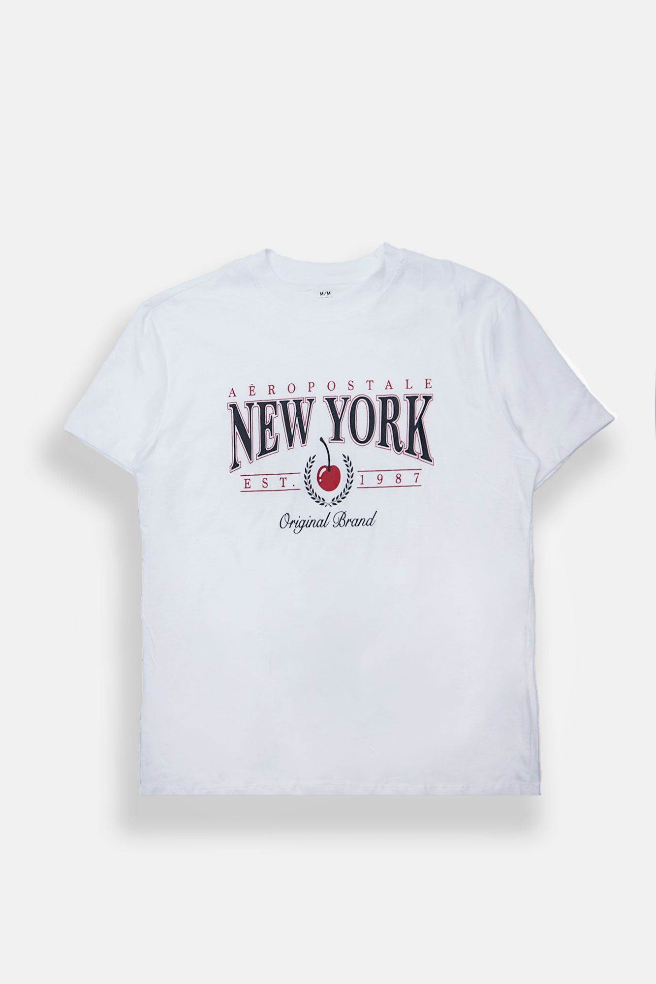 T-shirt coupe garçonne imprimé cerise AERO New York