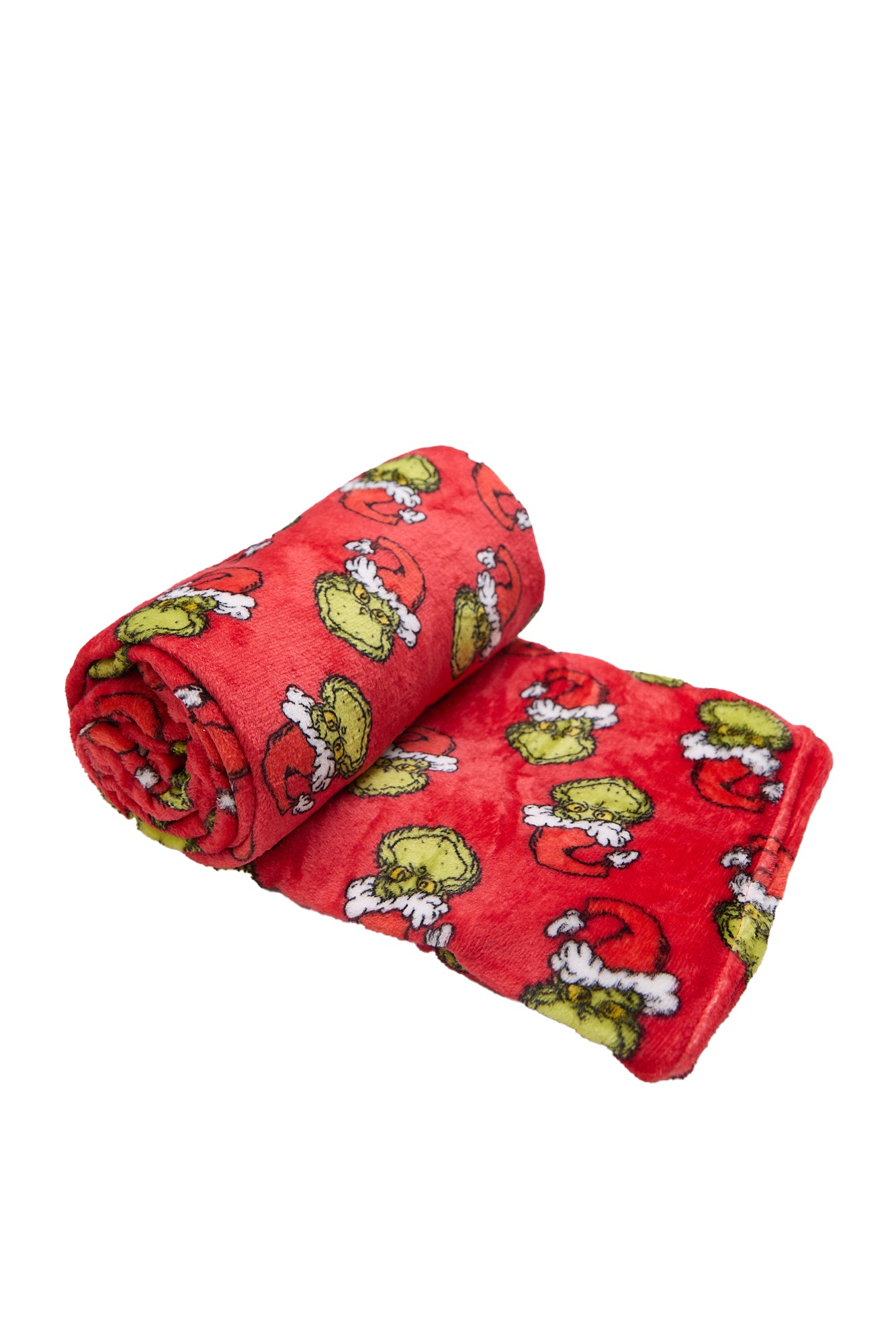 The Grinch Christmas Hat Printed Plush Throw Blanket