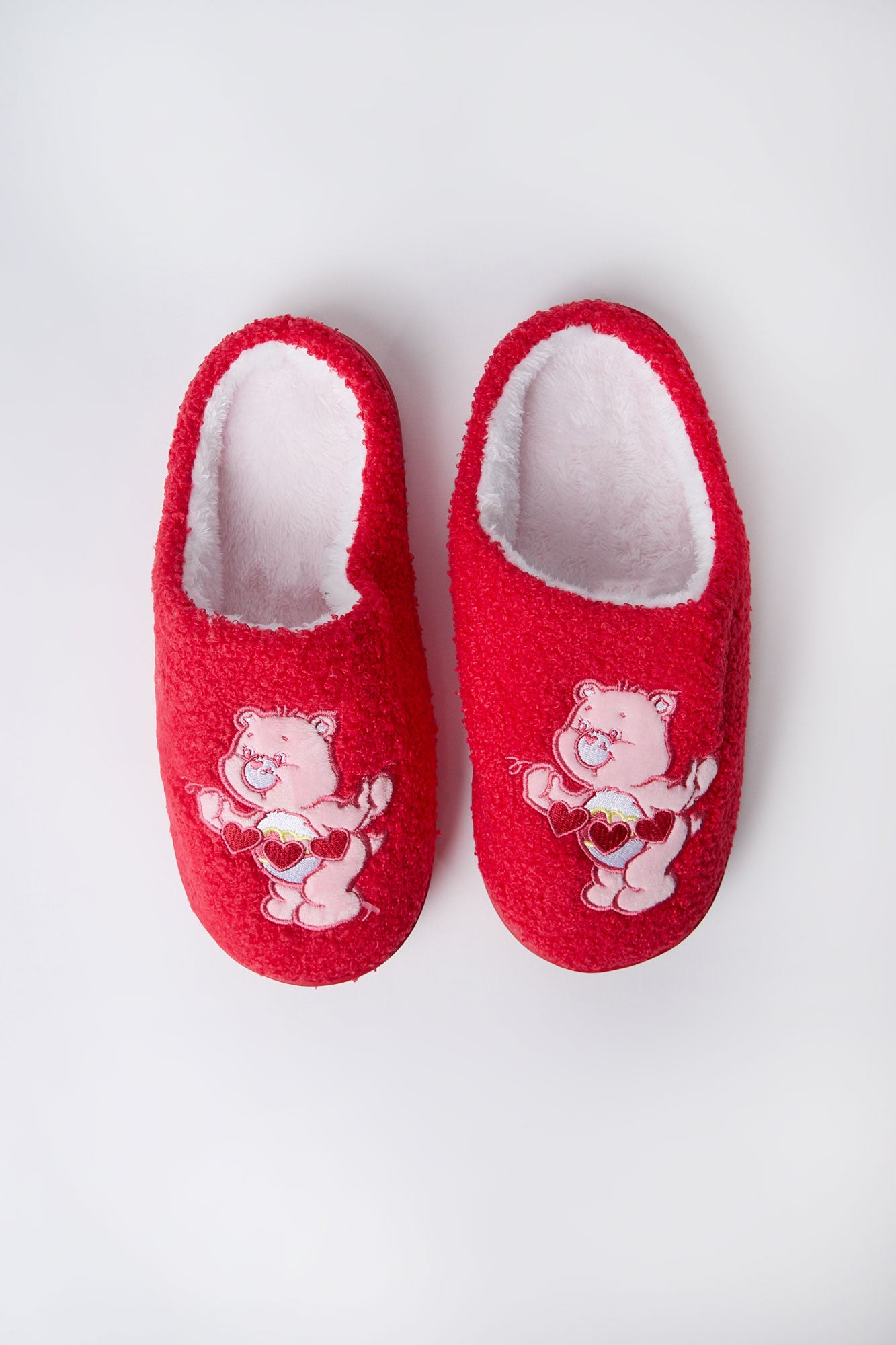 Care Bares Heart Plush Slippers