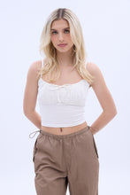 AERO Ruched Tie-Front Tank Top thumbnail 1