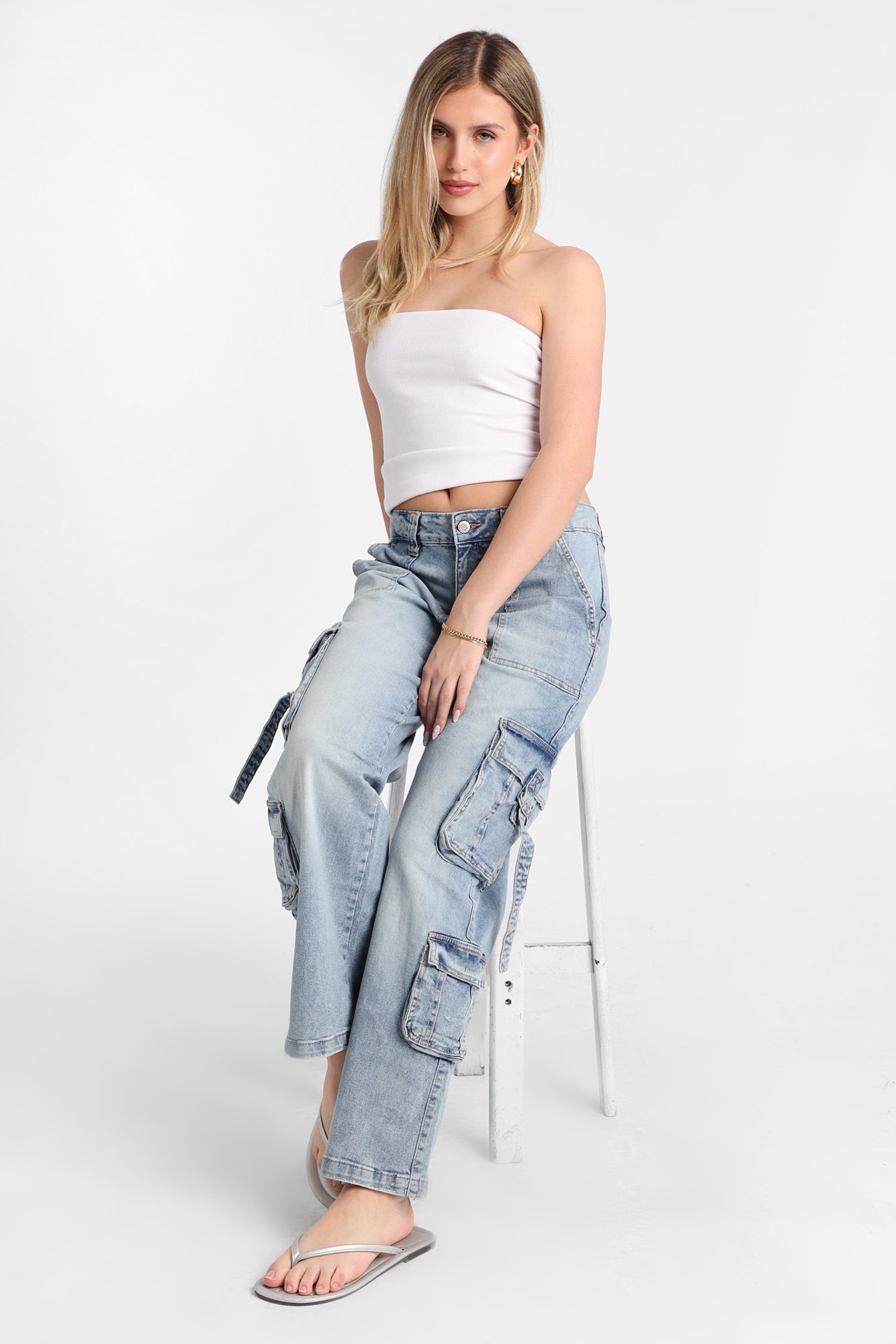 AERO Super High Rise D-Ring Baggy Cargo Jeans – Bluenotes