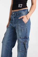 AERO Super High Rise D-Ring Baggy Cargo Jeans thumbnail 10