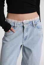 AERO Lace Low Rise Baggy Wide Leg Jeans thumbnail 2