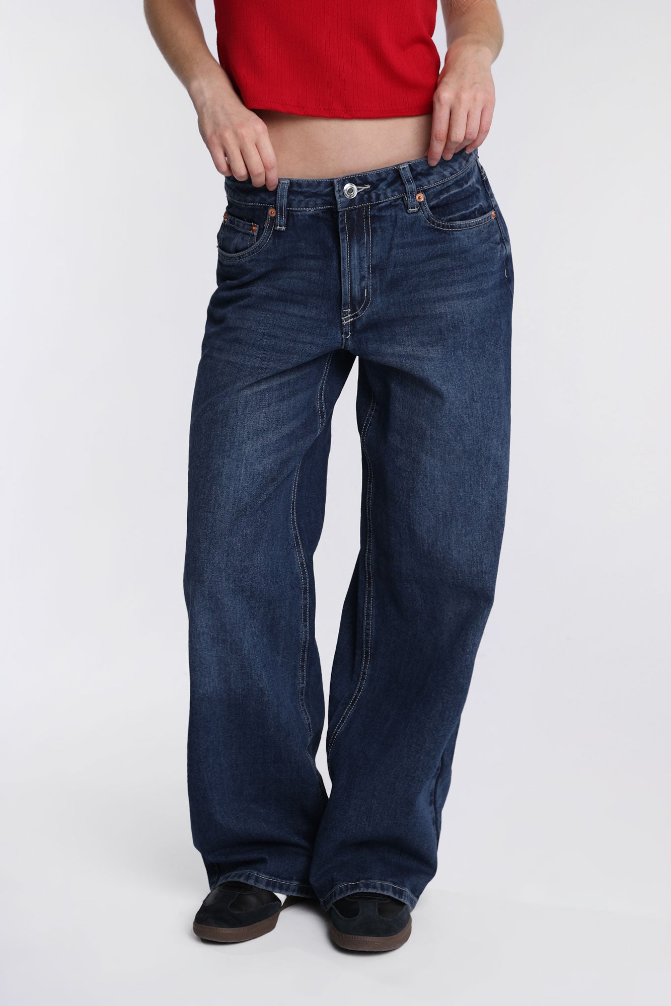 AERO Low Rise Wide Leg Jeans