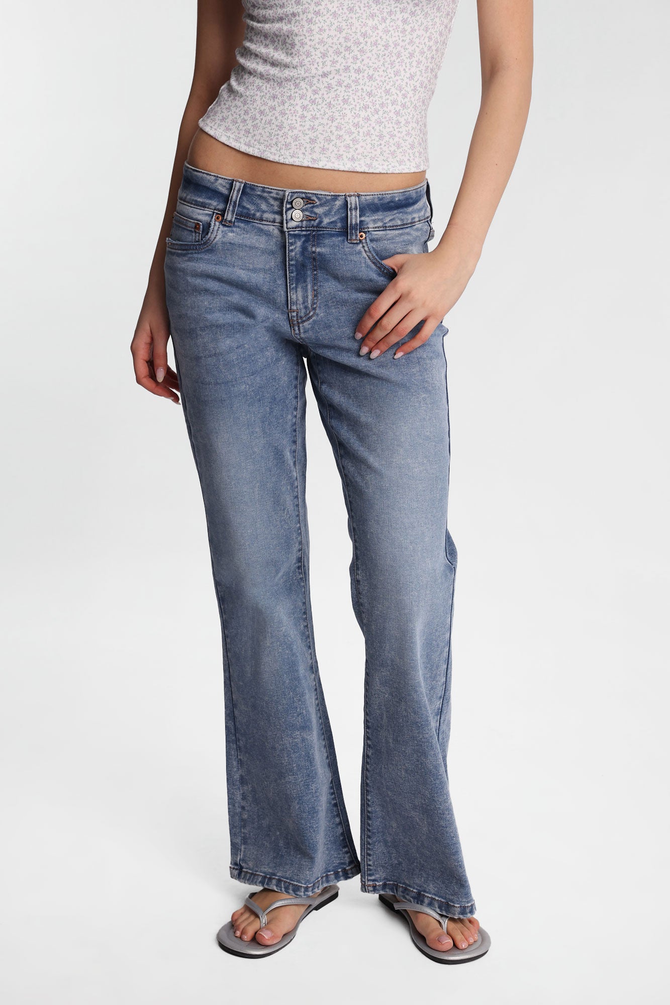 Jeans évasé taille basse AERO