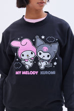 Chandail surdimensionné ras du cou imprime? graphique Hello Kitty My Melody Kuromi thumbnail 3