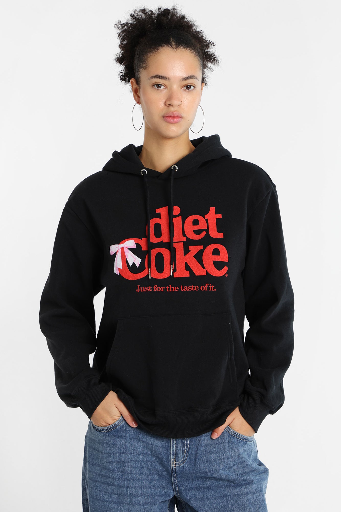 Pull à capuche coupe garc?onne graphique Diet Coke