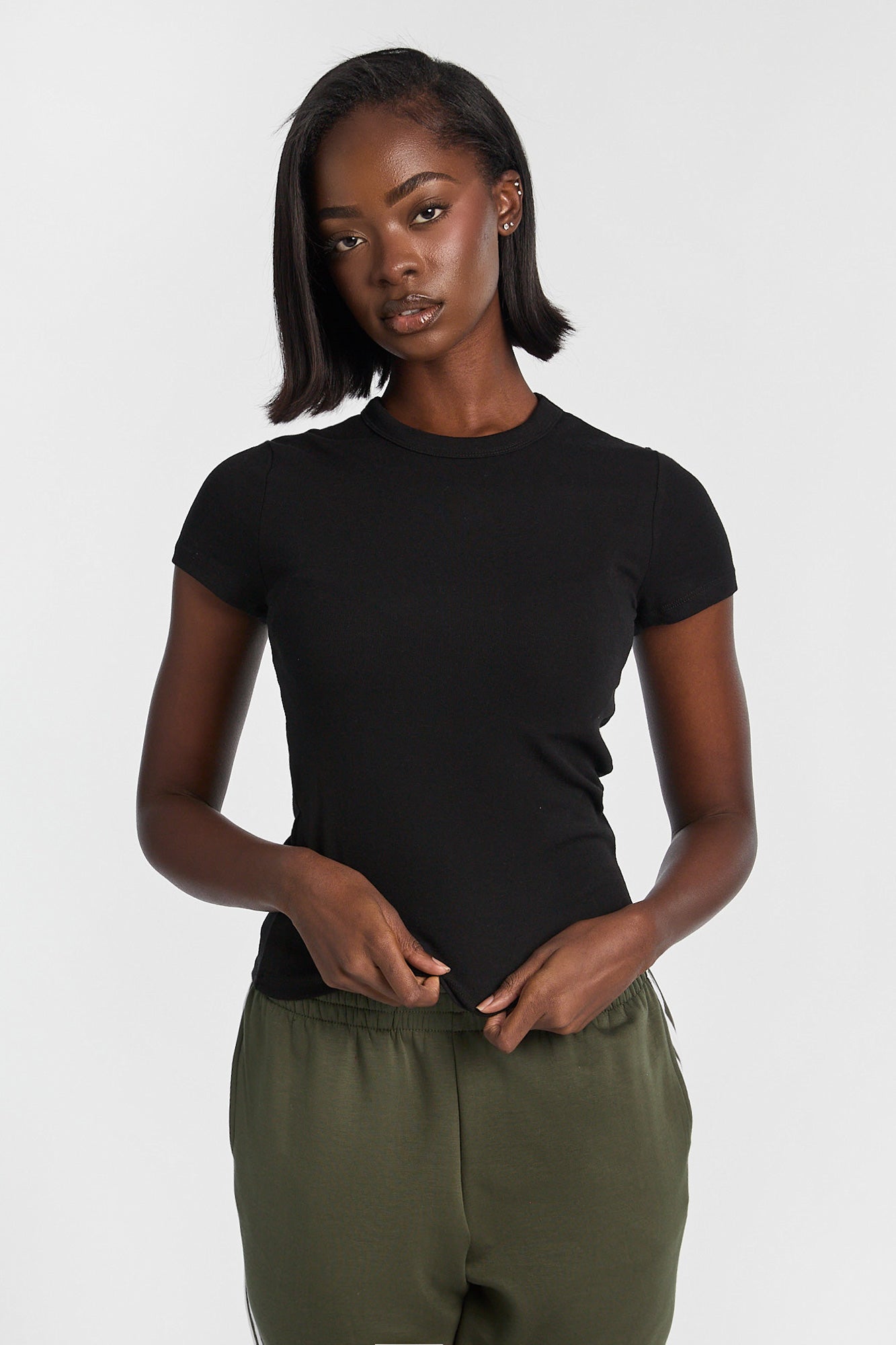 AERO Short Sleeve Crew Neck Longline Baby Tee