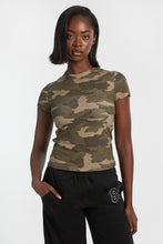 T-shirt moulant en tricot co?telé a? col ras du cou manches courtes AERO thumbnail 6