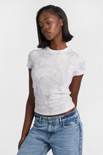 T-shirt moulant en tricot co?telé a? col ras du cou manches courtes AERO thumbnail 1