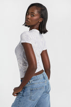 T-shirt moulant en tricot co?telé a? col ras du cou manches courtes AERO thumbnail 11