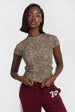 T-shirt moulant en tricot co?telé a? col ras du cou manches courtes AERO thumbnail 14