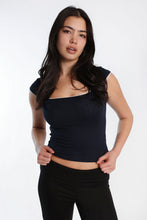 AERO Square Neck Short Sleeve Pointelle Tee thumbnail 9