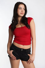 AERO Square Neck Short Sleeve Pointelle Tee thumbnail 5