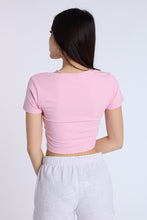 Cotton Short Sleeve V-Neck Cropped Tee thumbnail 19