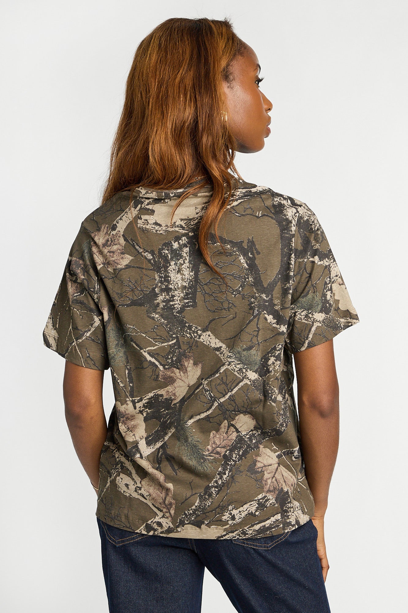 T-shirt camouflage ras du cou surdimensionné AERO